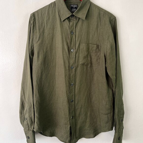 Todd Snyder Baird Mcnutt Irish Linen Point Collar Shirt Size S - Picture 2 of 6